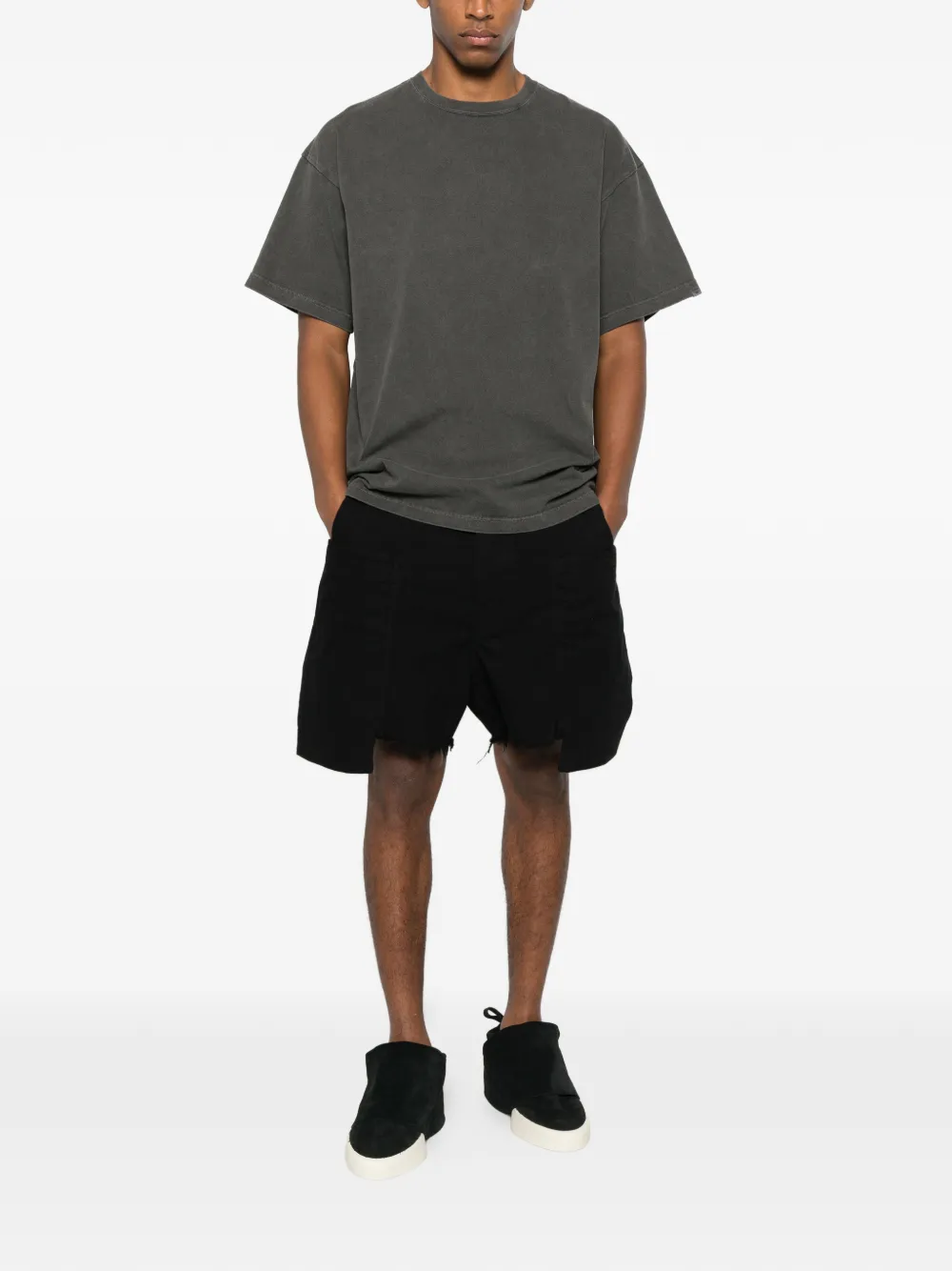 Rick Owens DRKSHDW Shorts met franje - Zwart