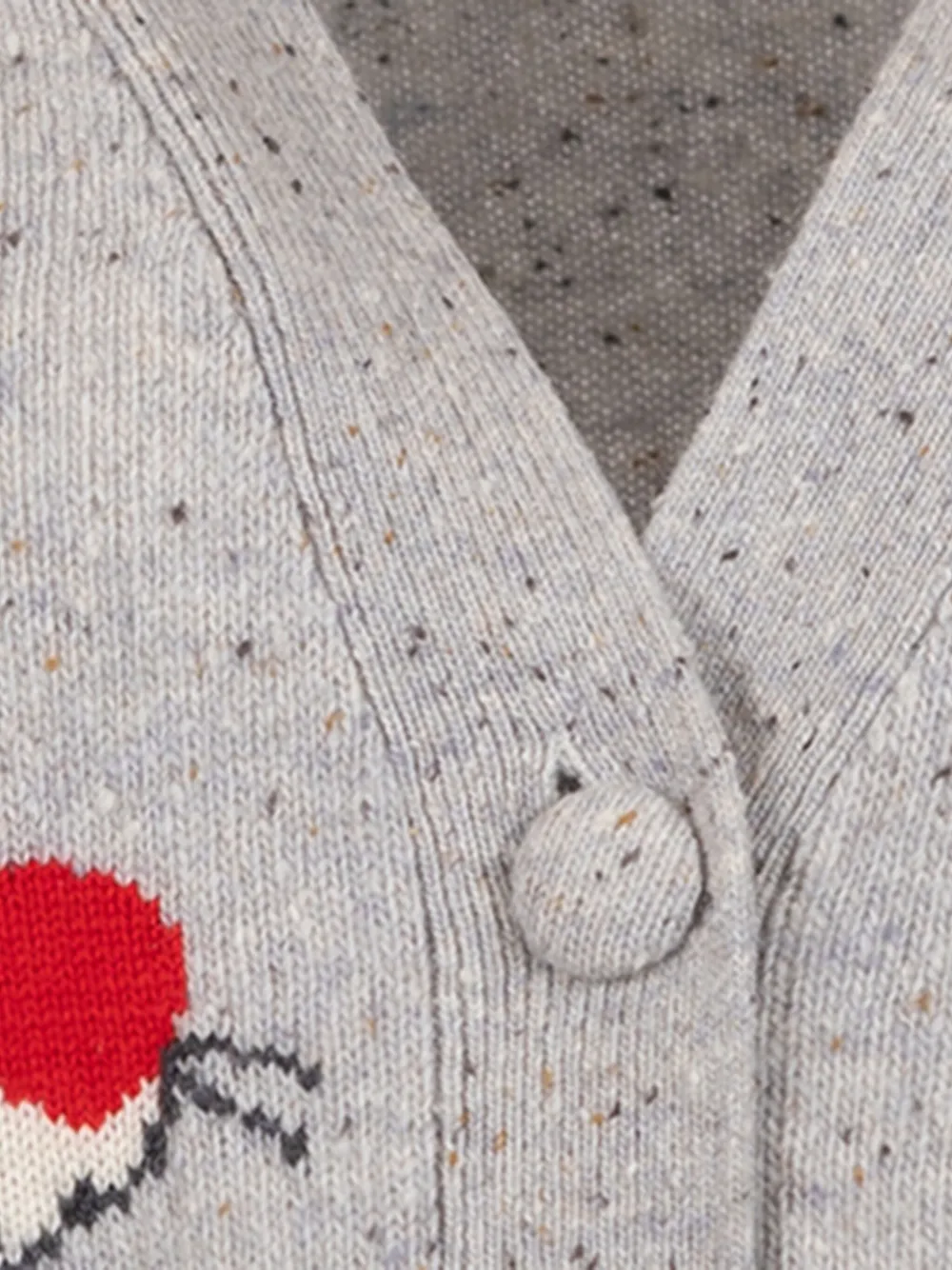 Mc2 Saint Barth Cartoon-embroidery Cardigan In Gray