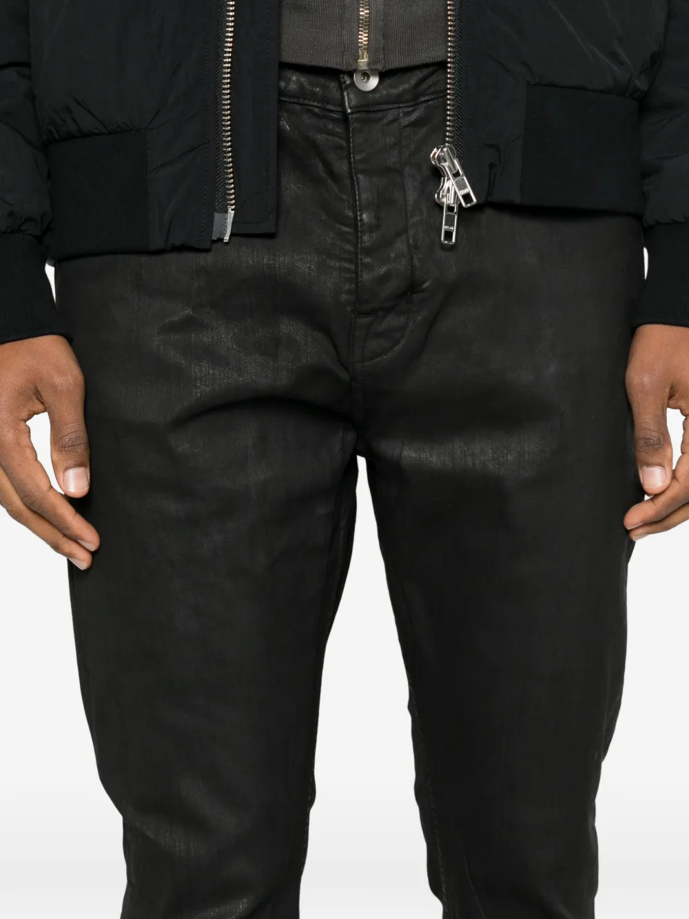 Rick Owens Drkshdw Buttoned Denim In Black