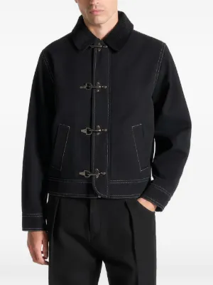 Nino clasp-detail stitch jacket 4