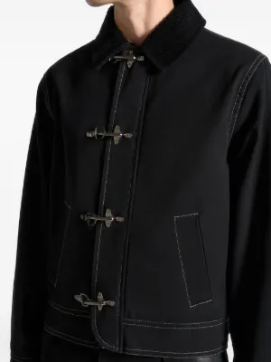 Nino clasp-detail stitch jacket 6