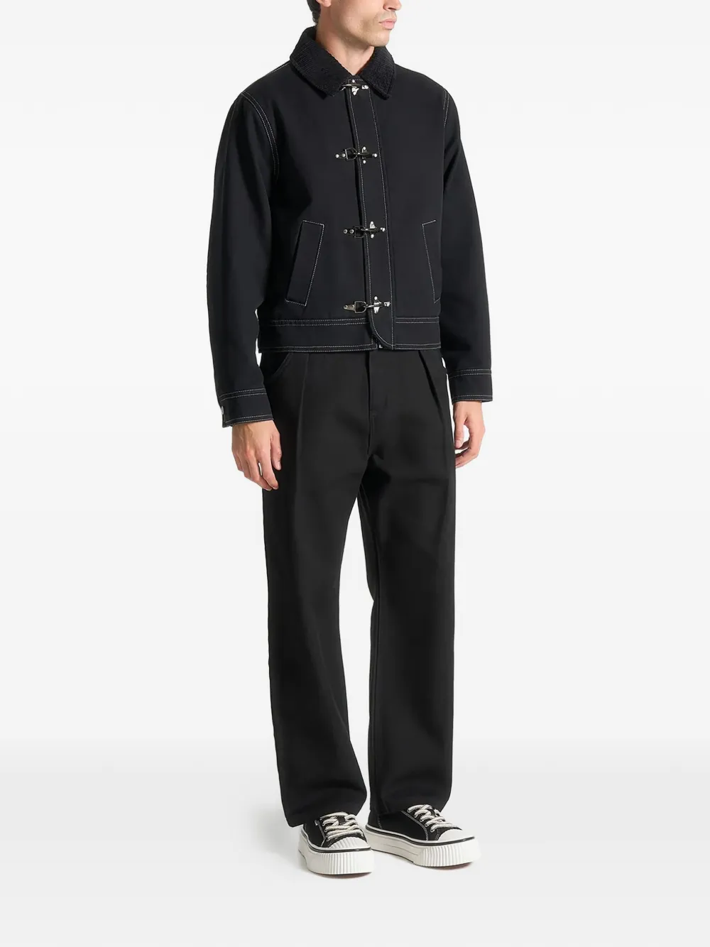 Manière De Voir Nino gabardine jas Zwart