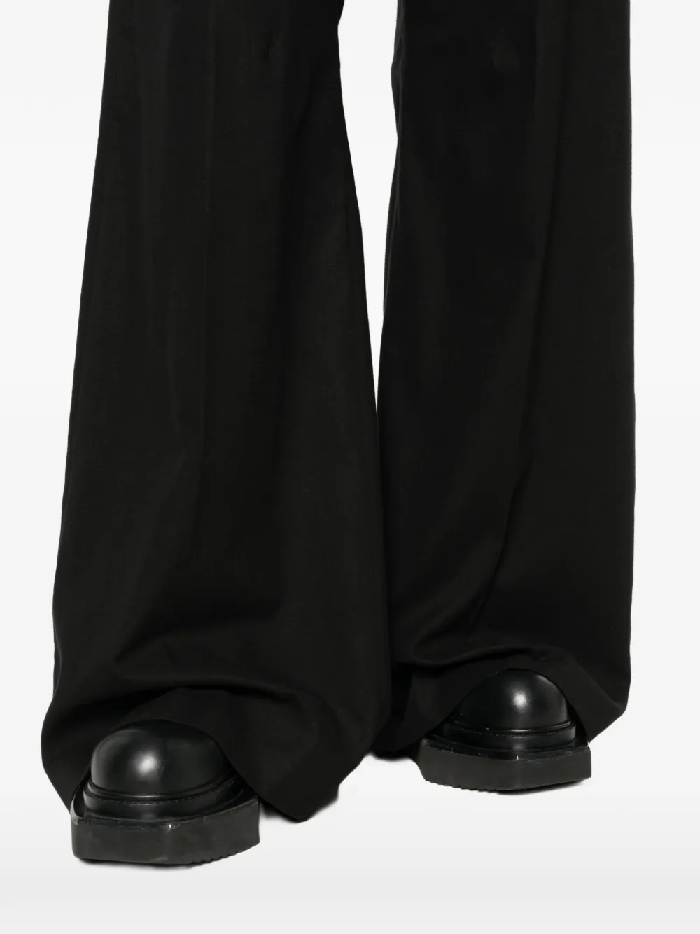 Rick Owens Zip Cotton Trousers In Black