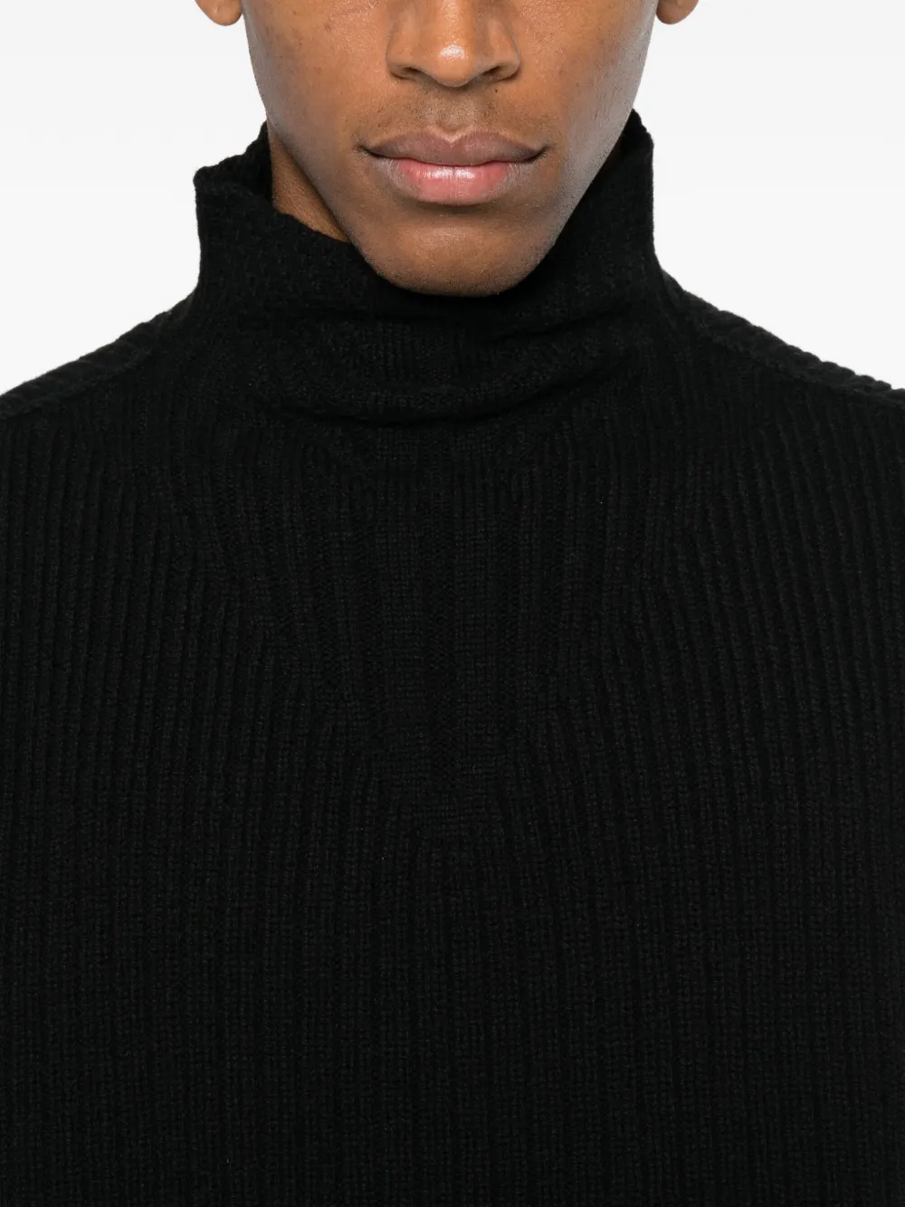 Rick Owens High-neck Sleeveless Sweater In Black