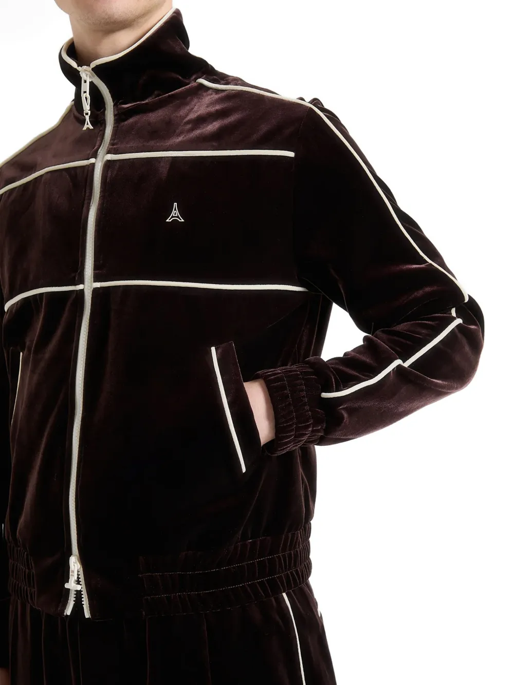 Manière De Voir Eiffel Velour jacket Bruin