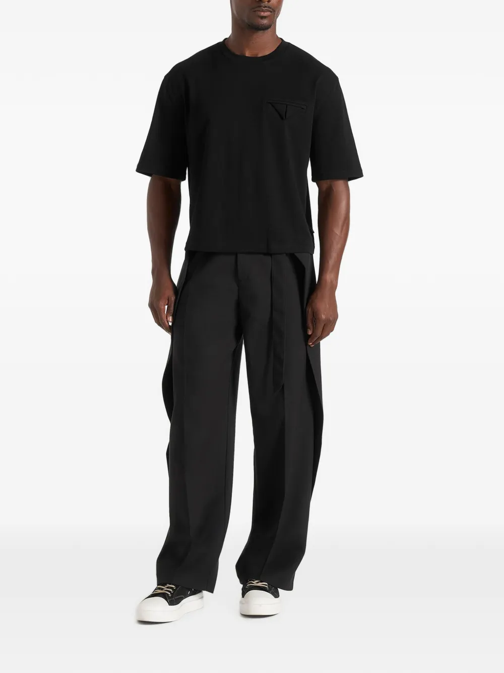 Manière De Voir Leon boxy cropped T-shirt Zwart