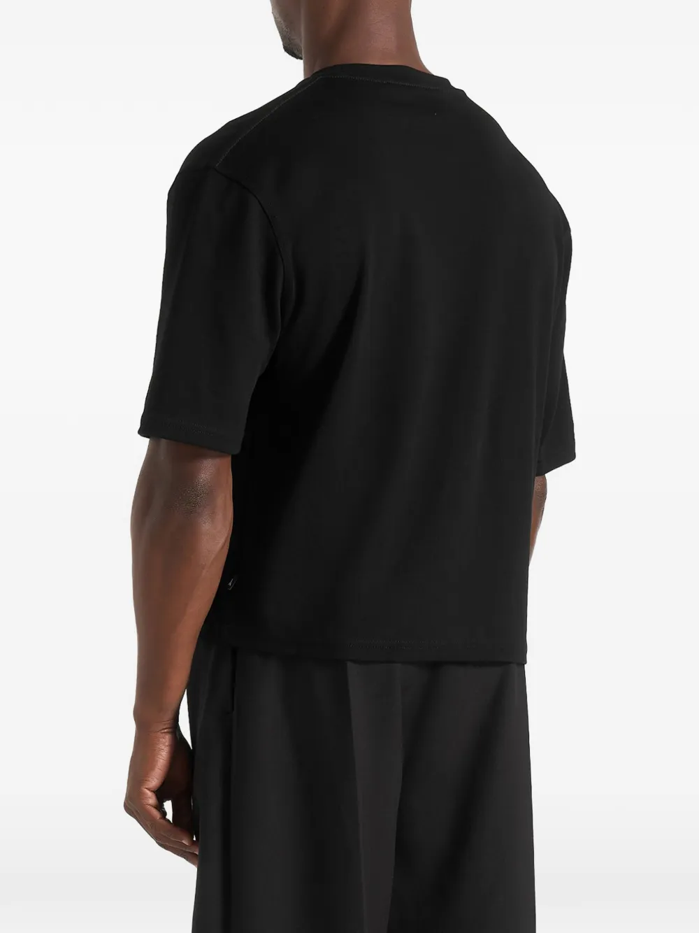 Manière De Voir Leon boxy cropped T-shirt Zwart