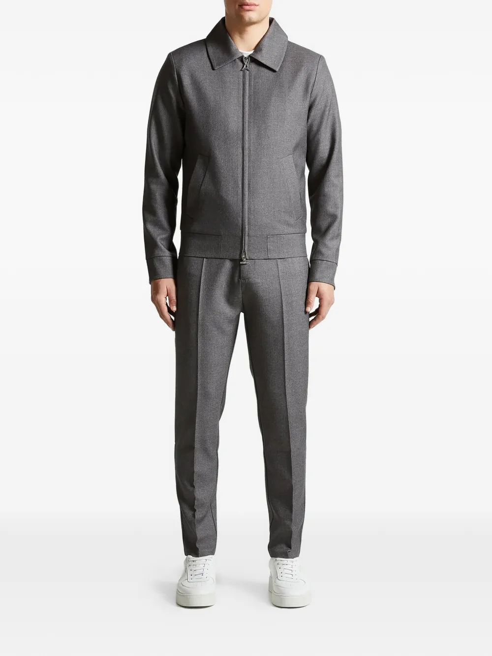 Manière De Voir Claude pleated-motif Eiffel-detail tailored trousers | Tailored Pants | Image 2