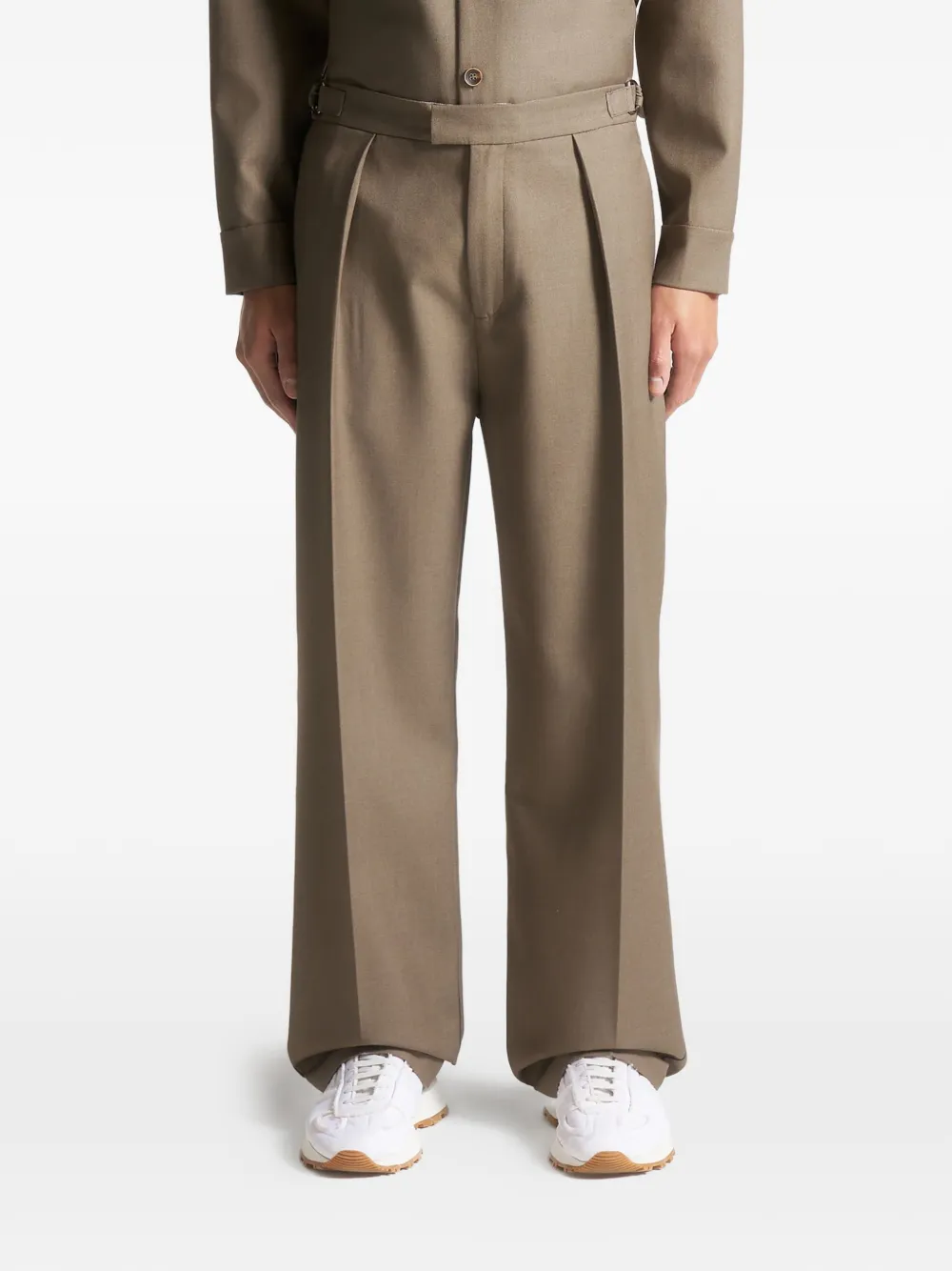 Manière De Voir Dorian pleat-detail trousers - Groen