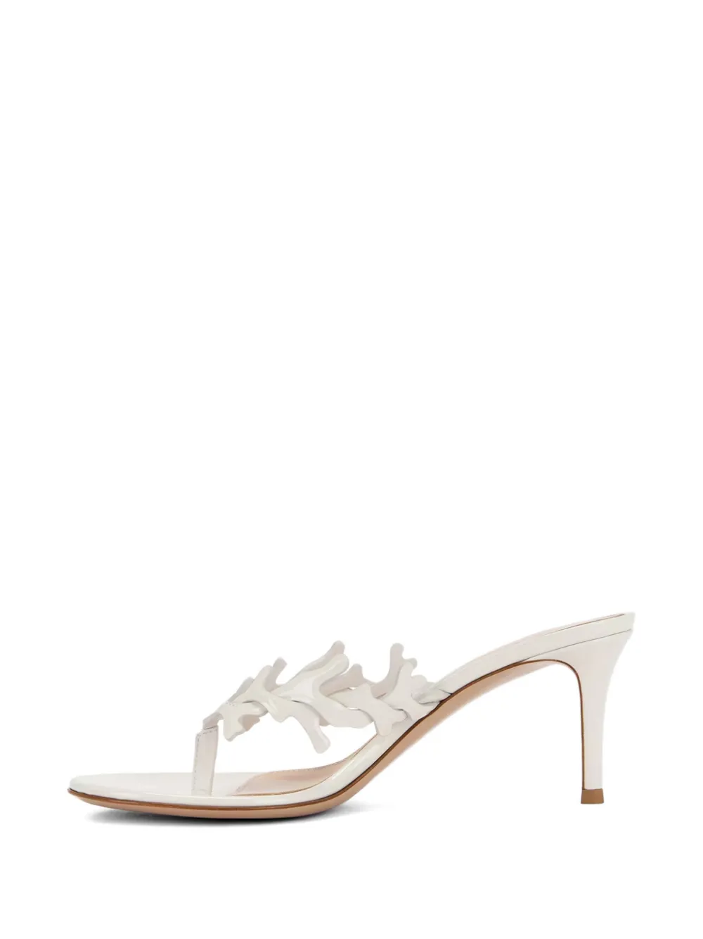 Gianvito Rossi leaf stiletto mules Wit