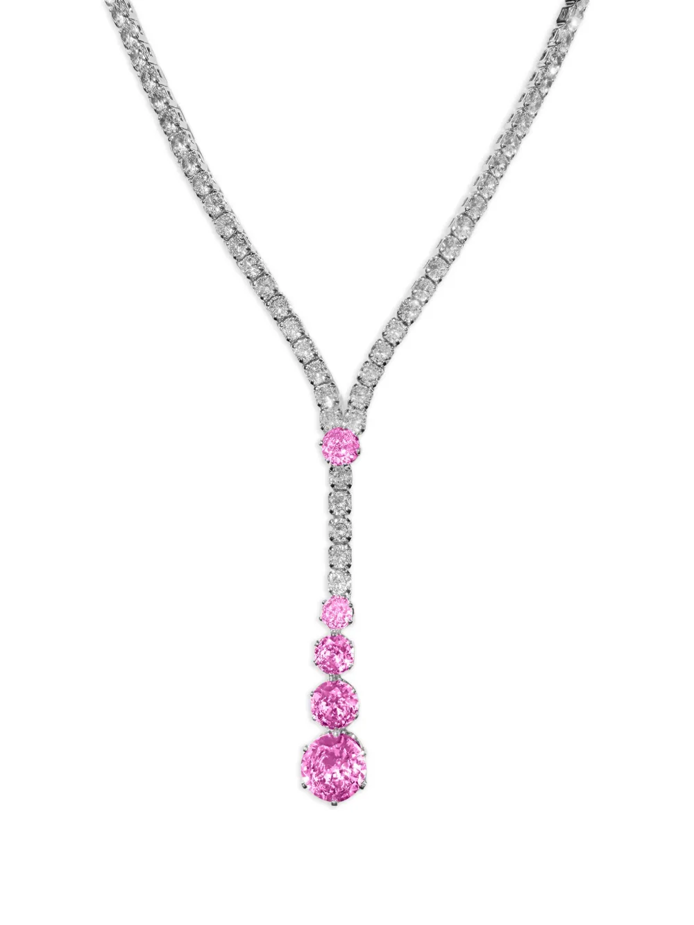 HZMER JEWELLERY Snowblush Shimmer necklace - Silber