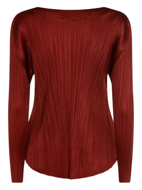 Pleats Please Issey Miyake pleated long-sleeve top