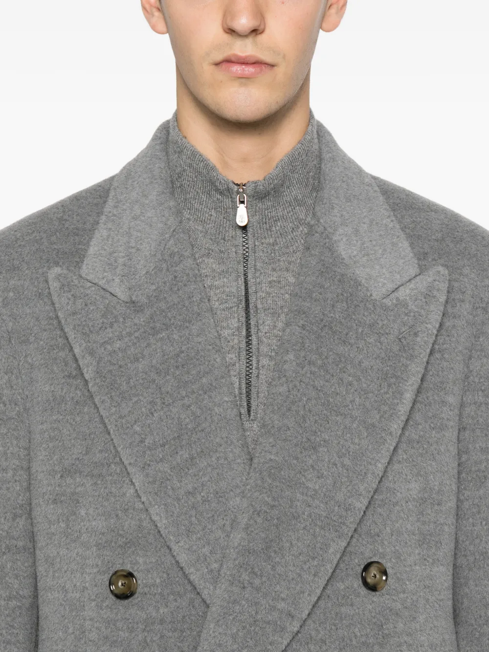 Lardini double-breasted coat Grijs