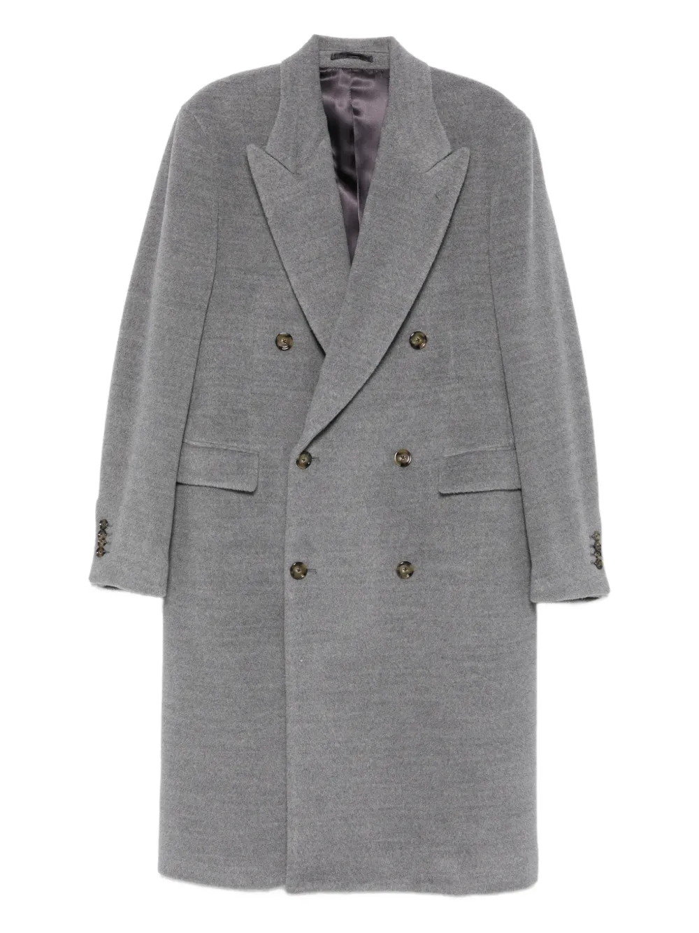 Lardini double-breasted coat | gris | Image 1