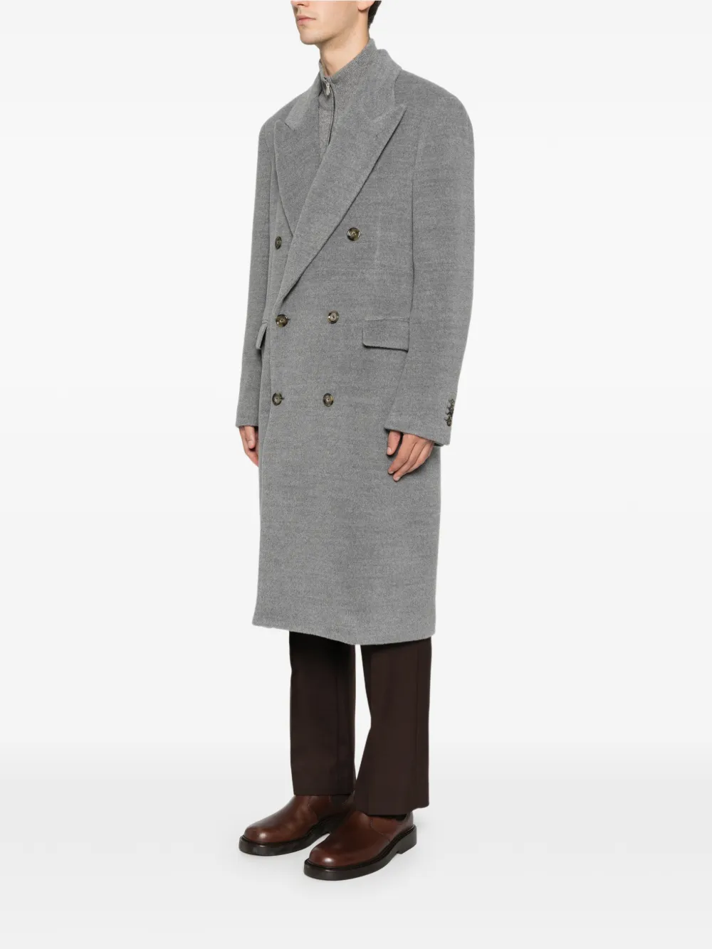 Lardini double-breasted coat Grijs