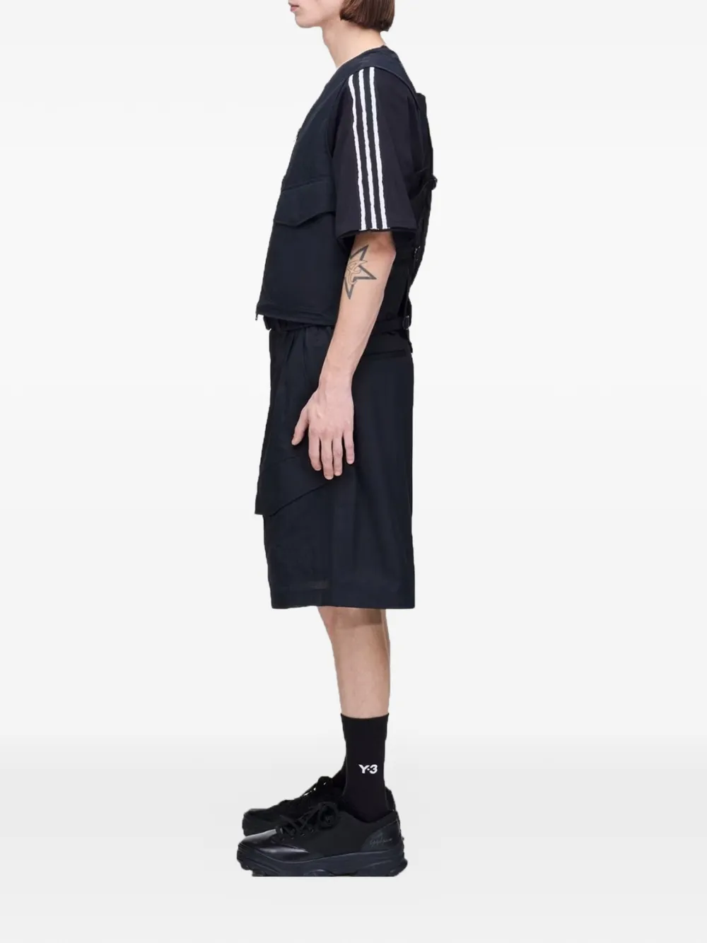  Y-3 Ut Belted Shorts - Black 