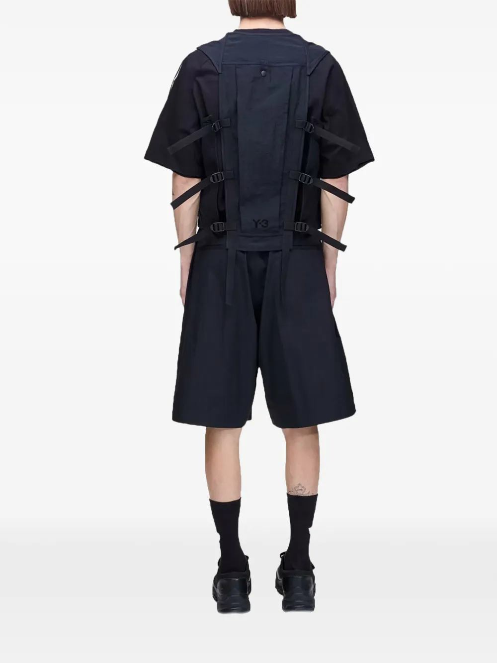 Y-3 UT shorts met ceintuur Zwart