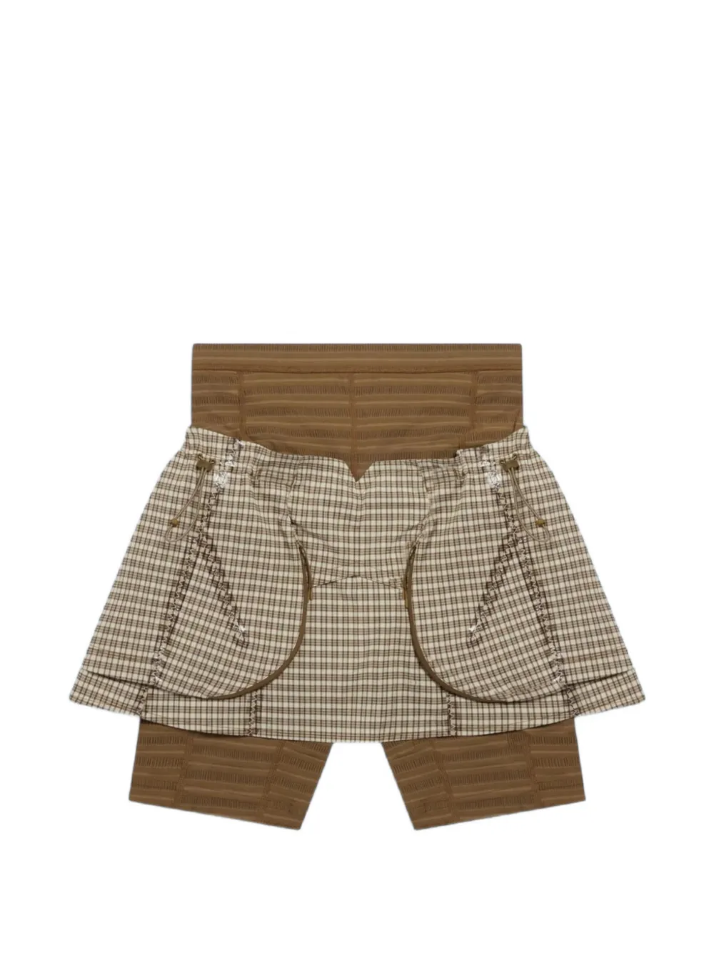 Nike x KNWLS check-pattern mini skirt - Toni neutri