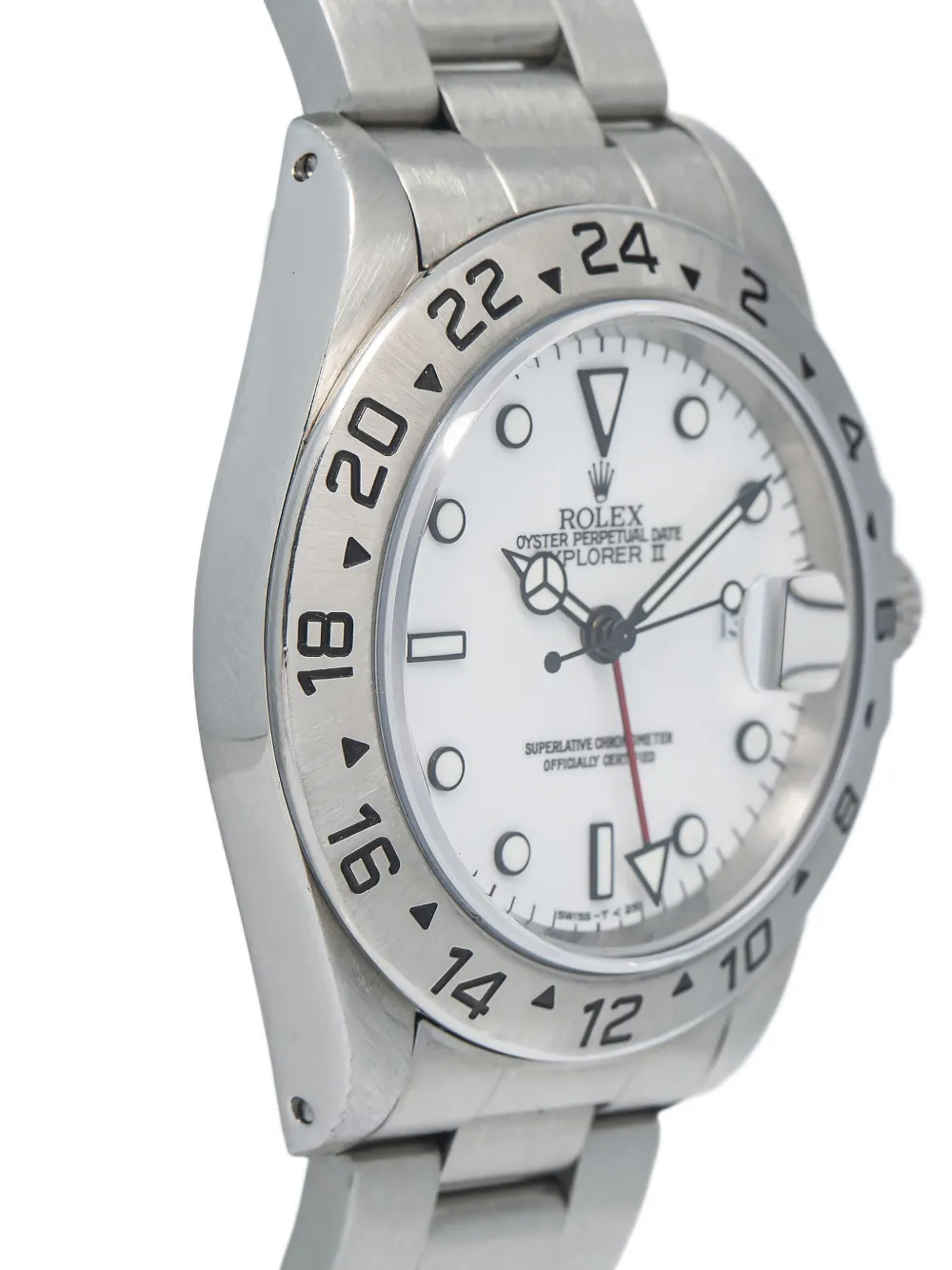 Pre-owned Rolex Stainless Steel Explorer Ii 40mm In White