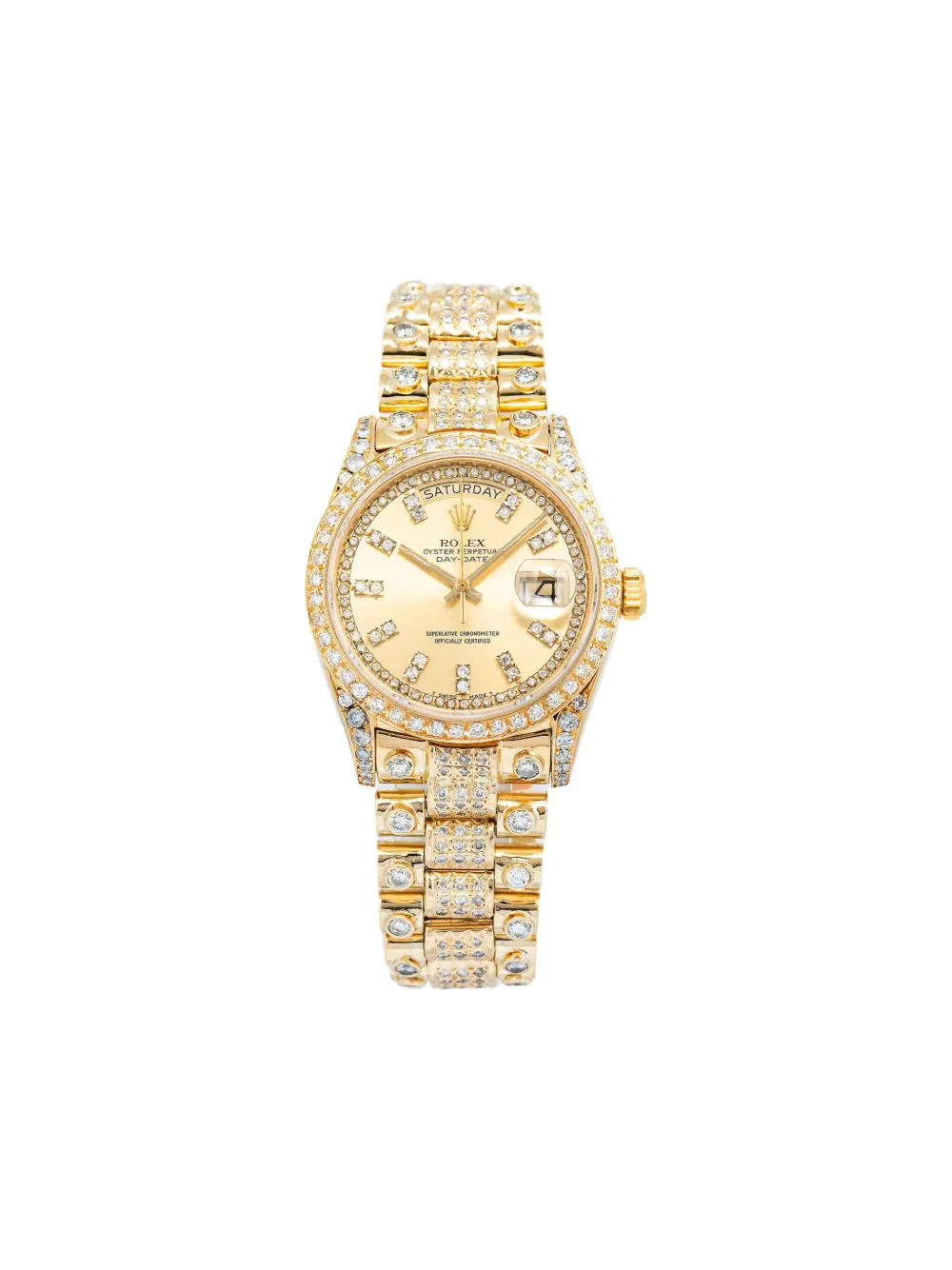 Click to view more detailed imagery on our partner's website Pre-owned Rolex 18k Yellow Gold Diamond Day-date President 36mm