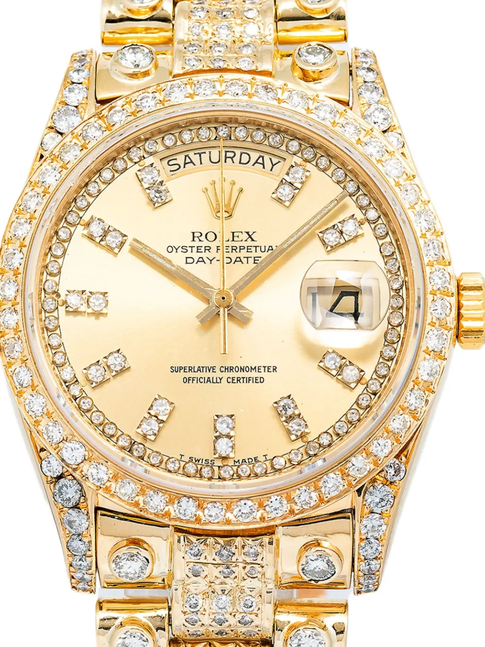 ROLEX Pre-owned 18k Yellow Gold Diamond Day-date President 36mm