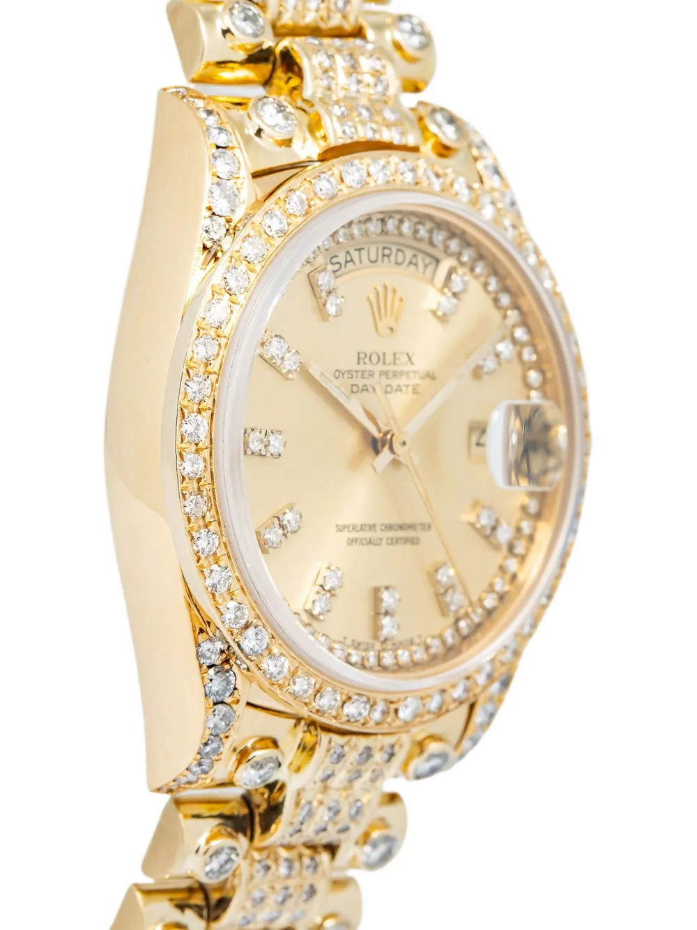 ROLEX Pre-owned 18k Yellow Gold Diamond Day-date President 36mm
