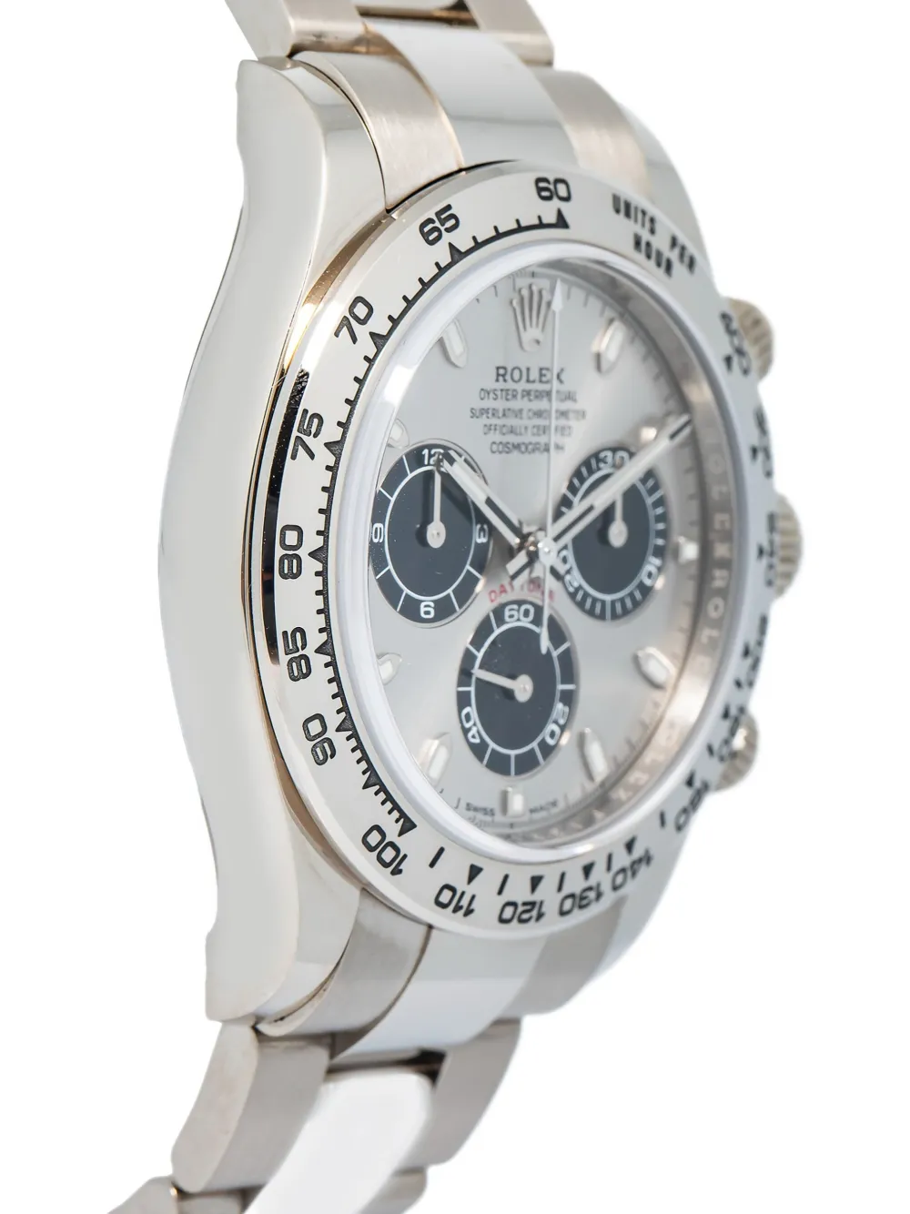 Pre-owned Rolex 18k White Gold Daytona 40mm In Silver
