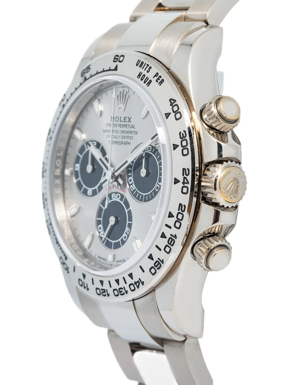Pre-owned Rolex 18k White Gold Daytona 40mm In Silver