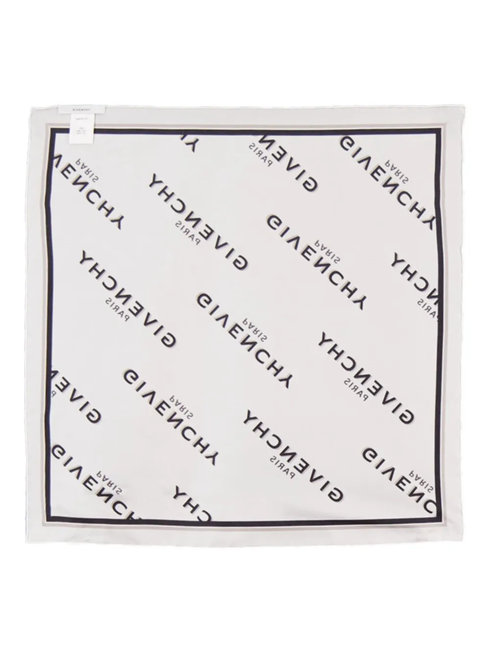 Givenchy Shadow Logo-print Silk Scarf In White