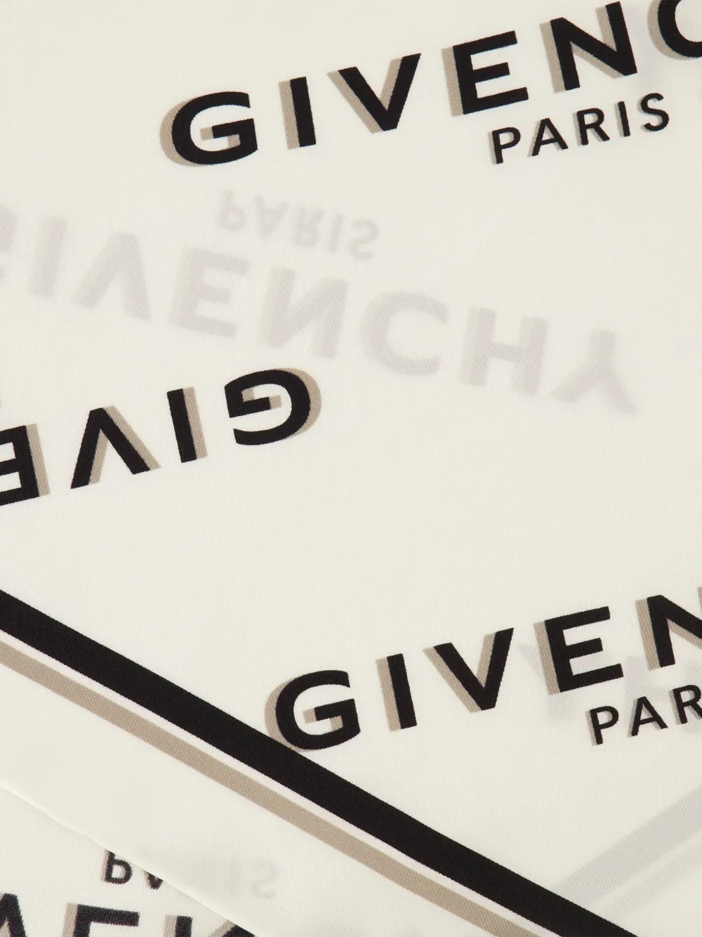 Givenchy Shadow Logo-print Silk Scarf In White