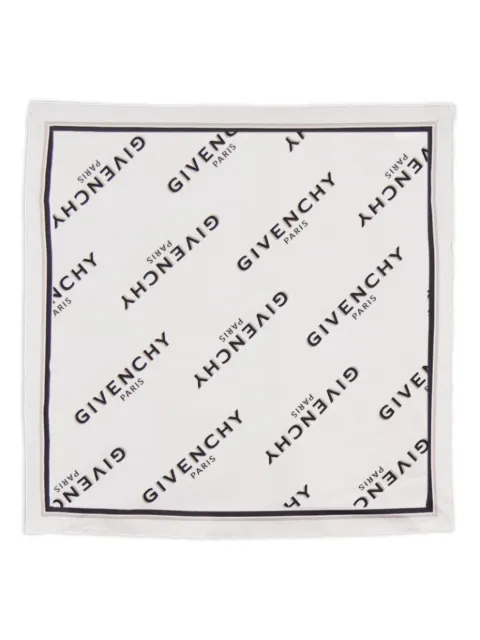 Givenchy Shadow logo-print silk scarf