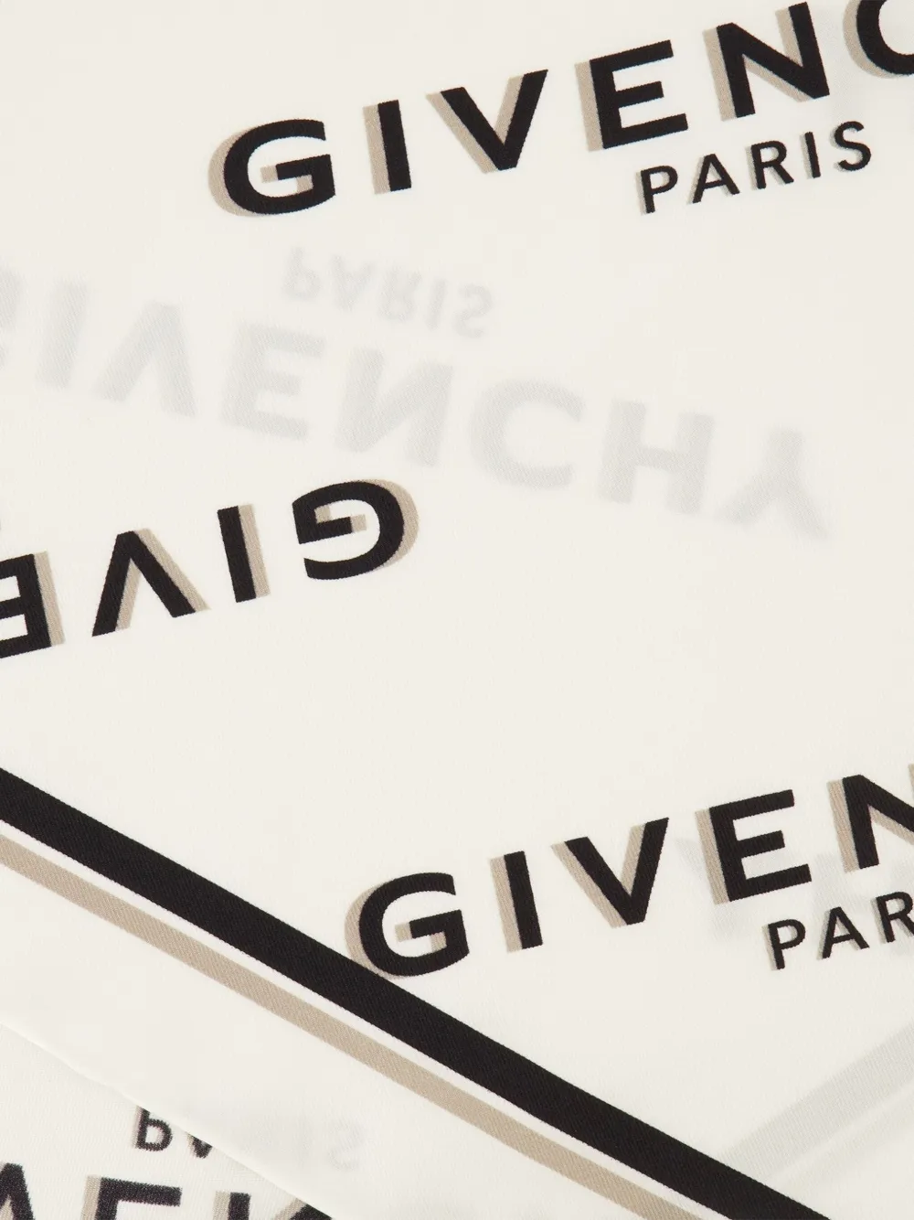 Givenchy Shadow zijden sjaal met logoprint Wit