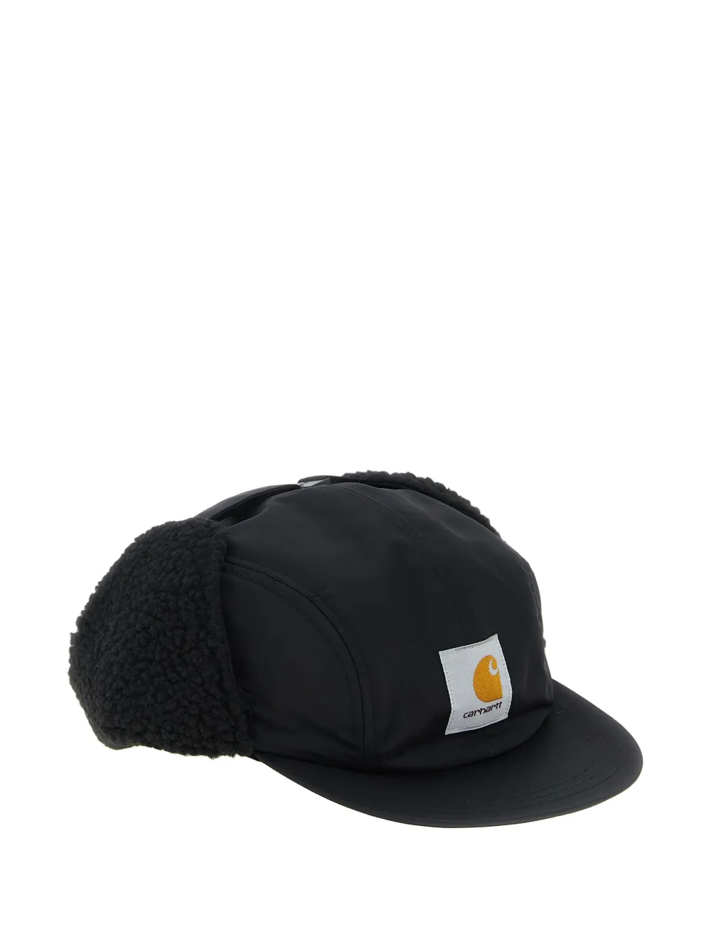 Carhartt Oltera Ear Guard Cap Logo-patch Hat In Black