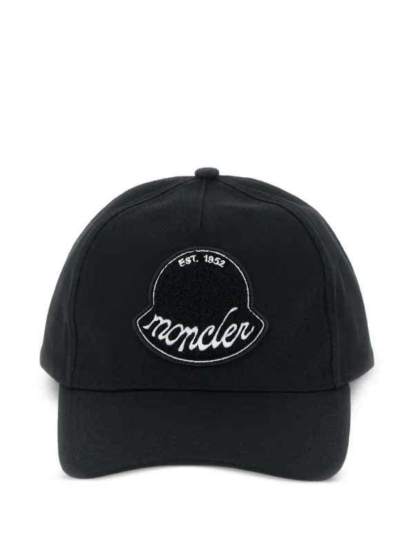 MONCLER ブラック ロゴキャップ Moncler ロゴ キャップ | ブラック | FARFETCH JP