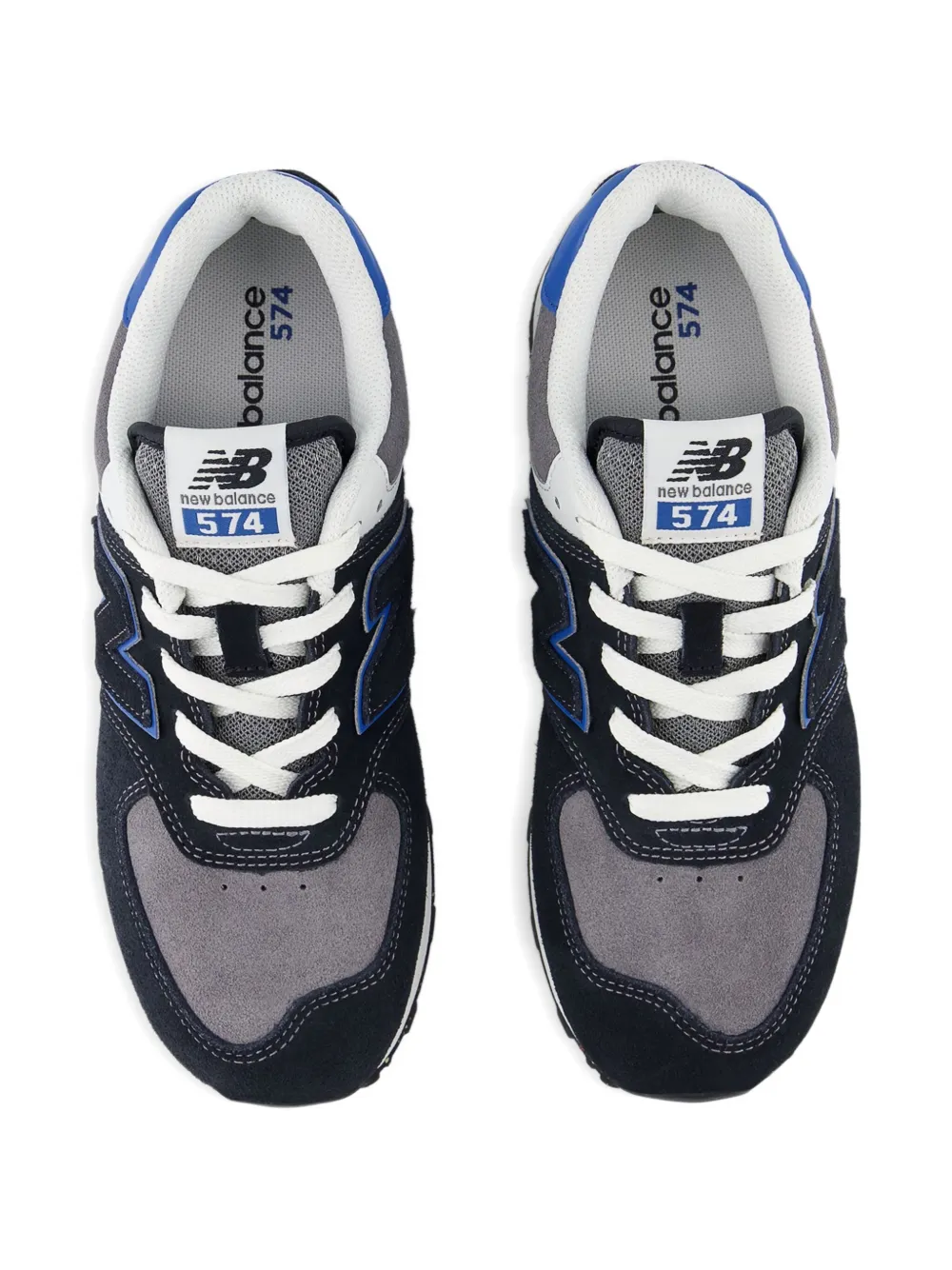 New Balance Kids 574 Lace suède sneakers Zwart