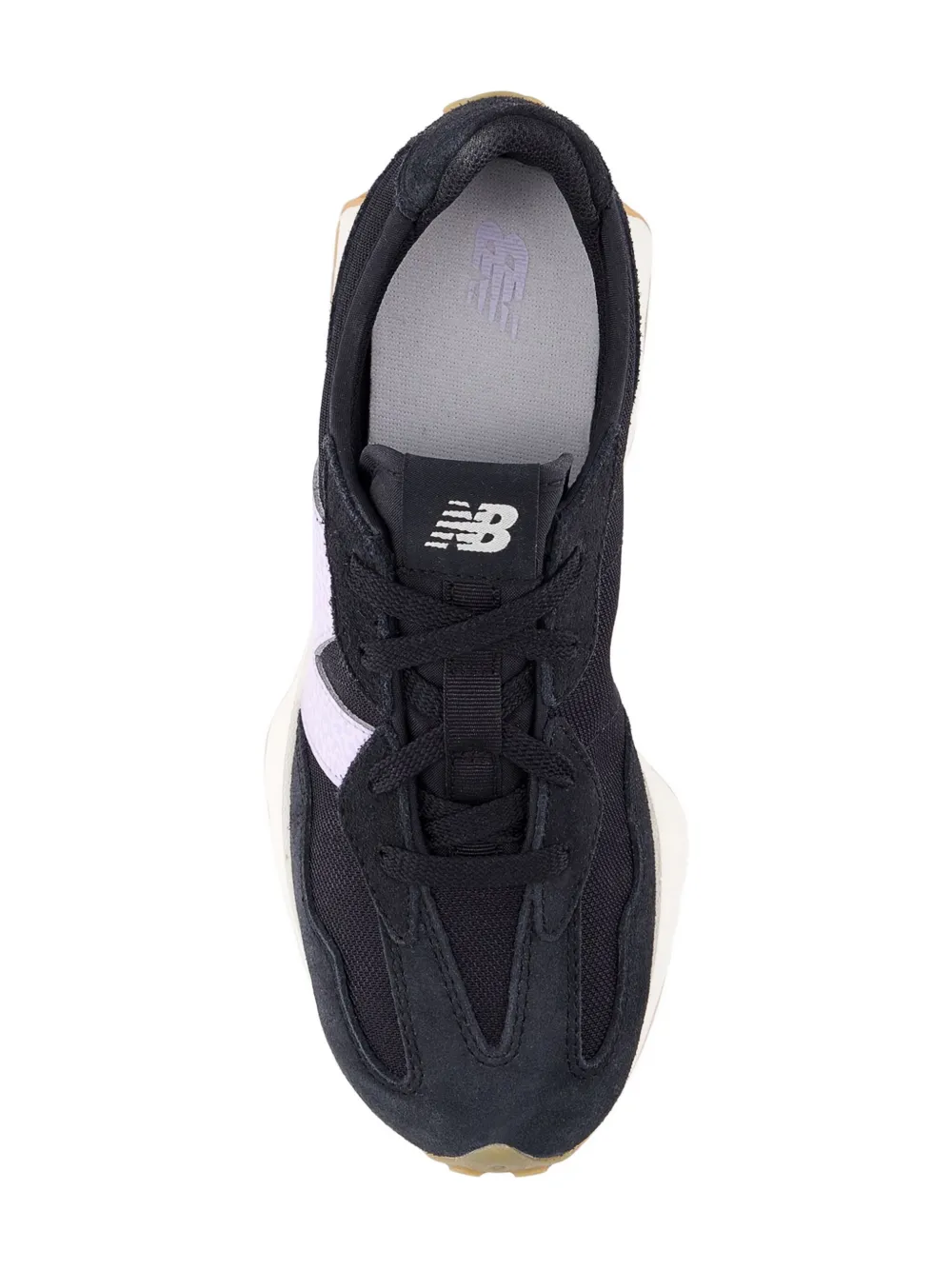 New Balance Kids 327 Lace sneakers met oversized logo Zwart