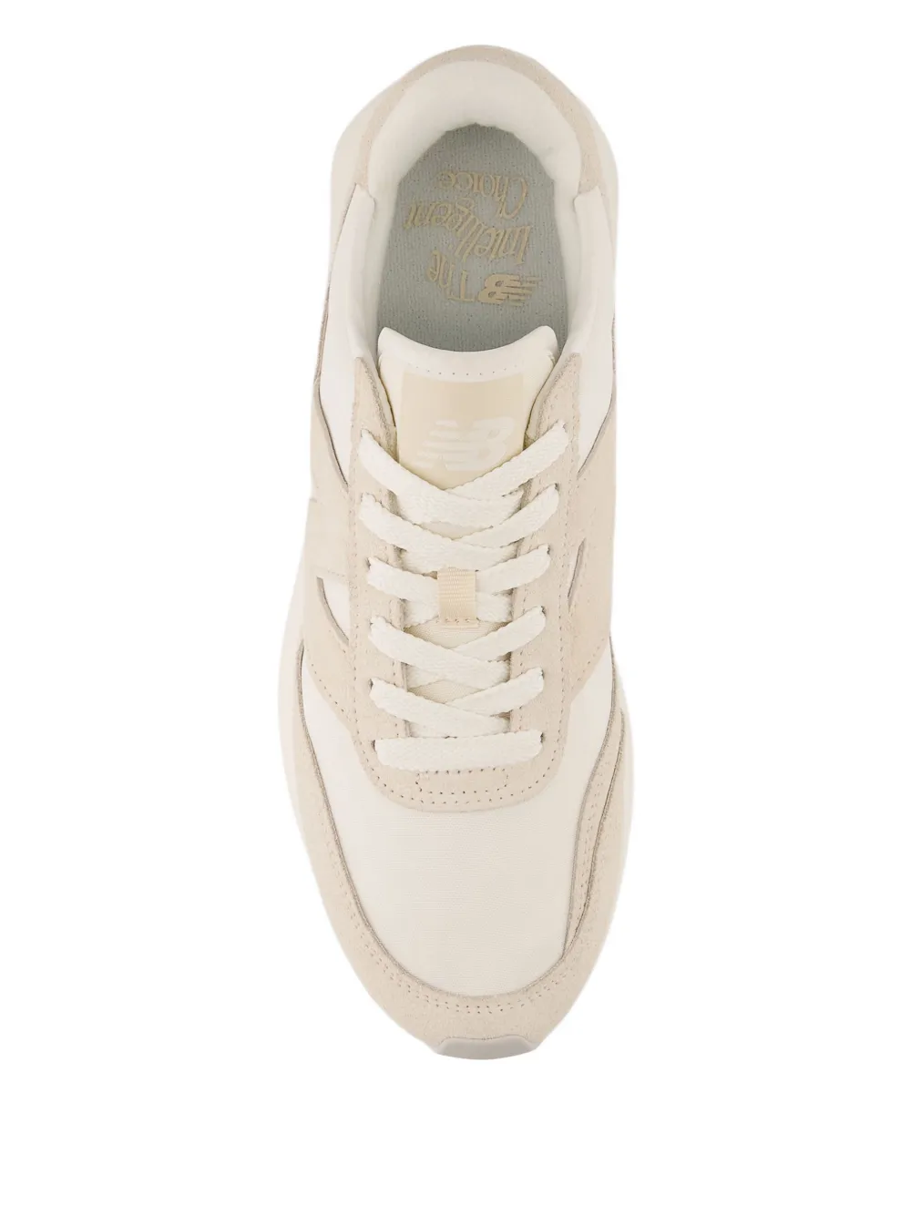 New Balance 370 sneakers met suède vlakken Beige