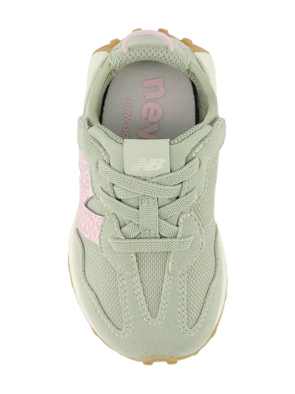 New Balance Kids 327 Lace sneakers met luipaardprint Groen