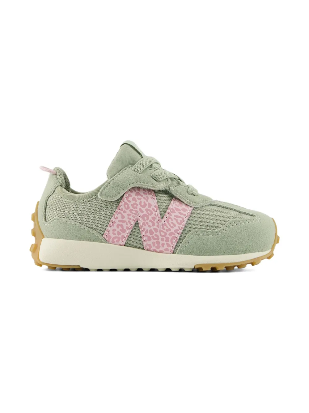New Balance Kids 327 Lace sneakers met luipaardprint - Groen