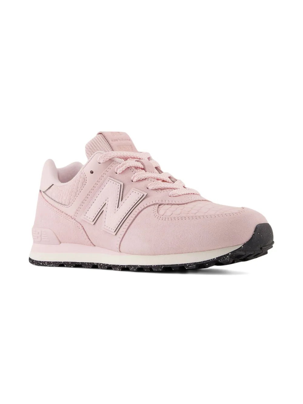 New Balance Kids 574 Lace sneakers met reliëf Roze