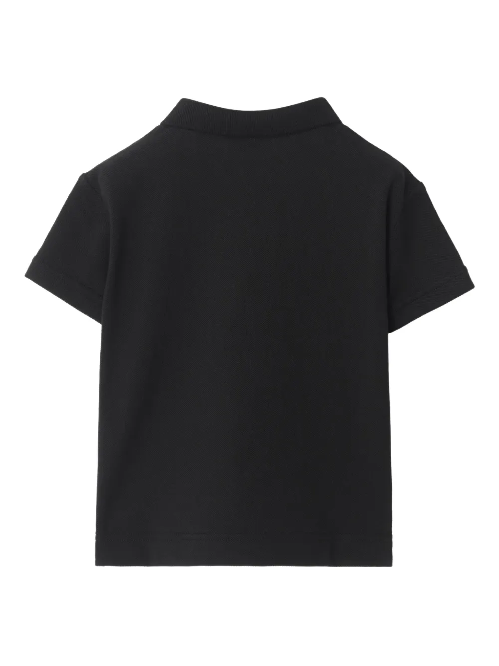 Burberry Kids equestrian-knight cotton-piqué polo shirt - Zwart
