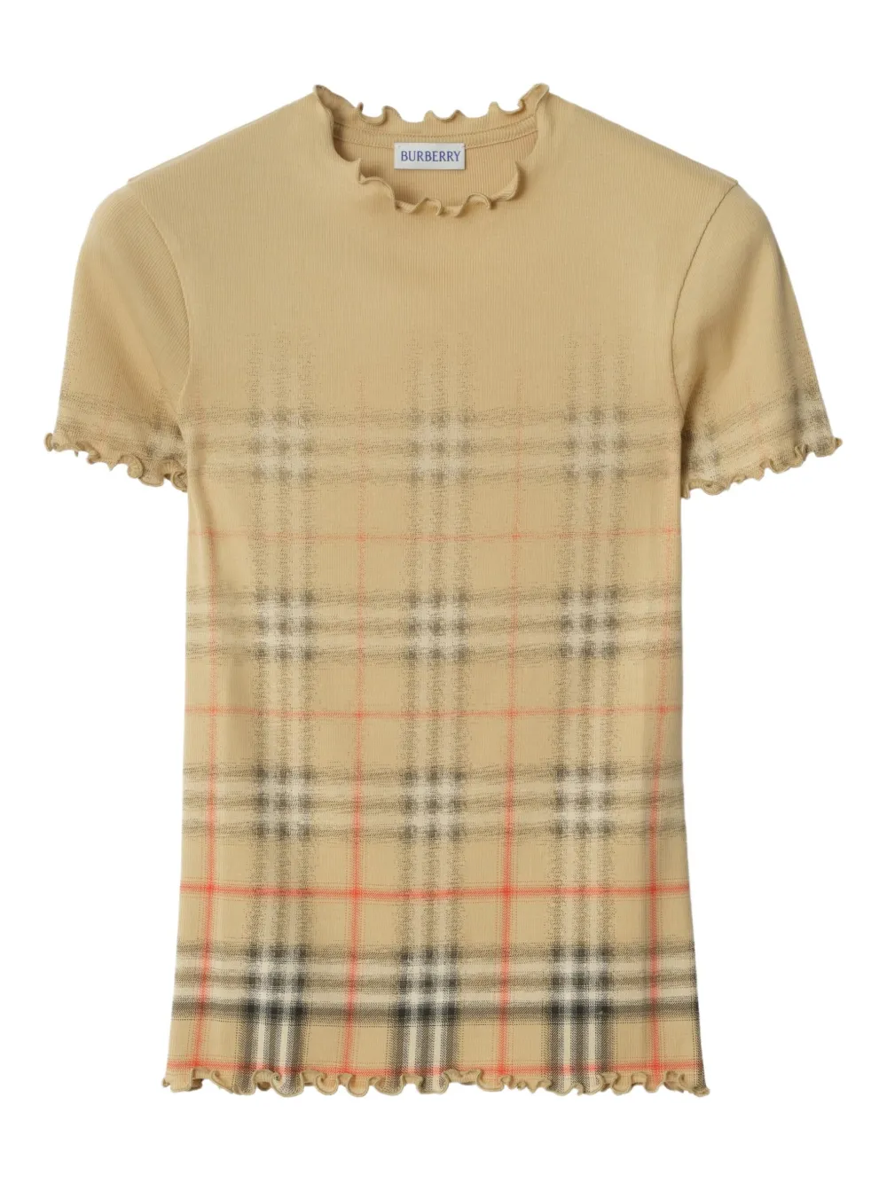 Burberry T-shirt con ruches - Toni neutri