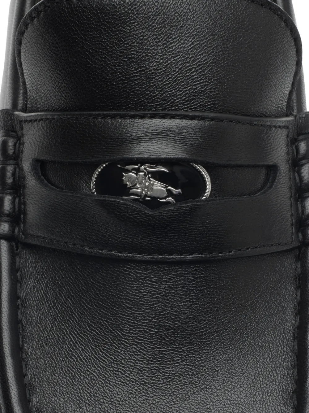Burberry Knight-Penny leren loafers Zwart