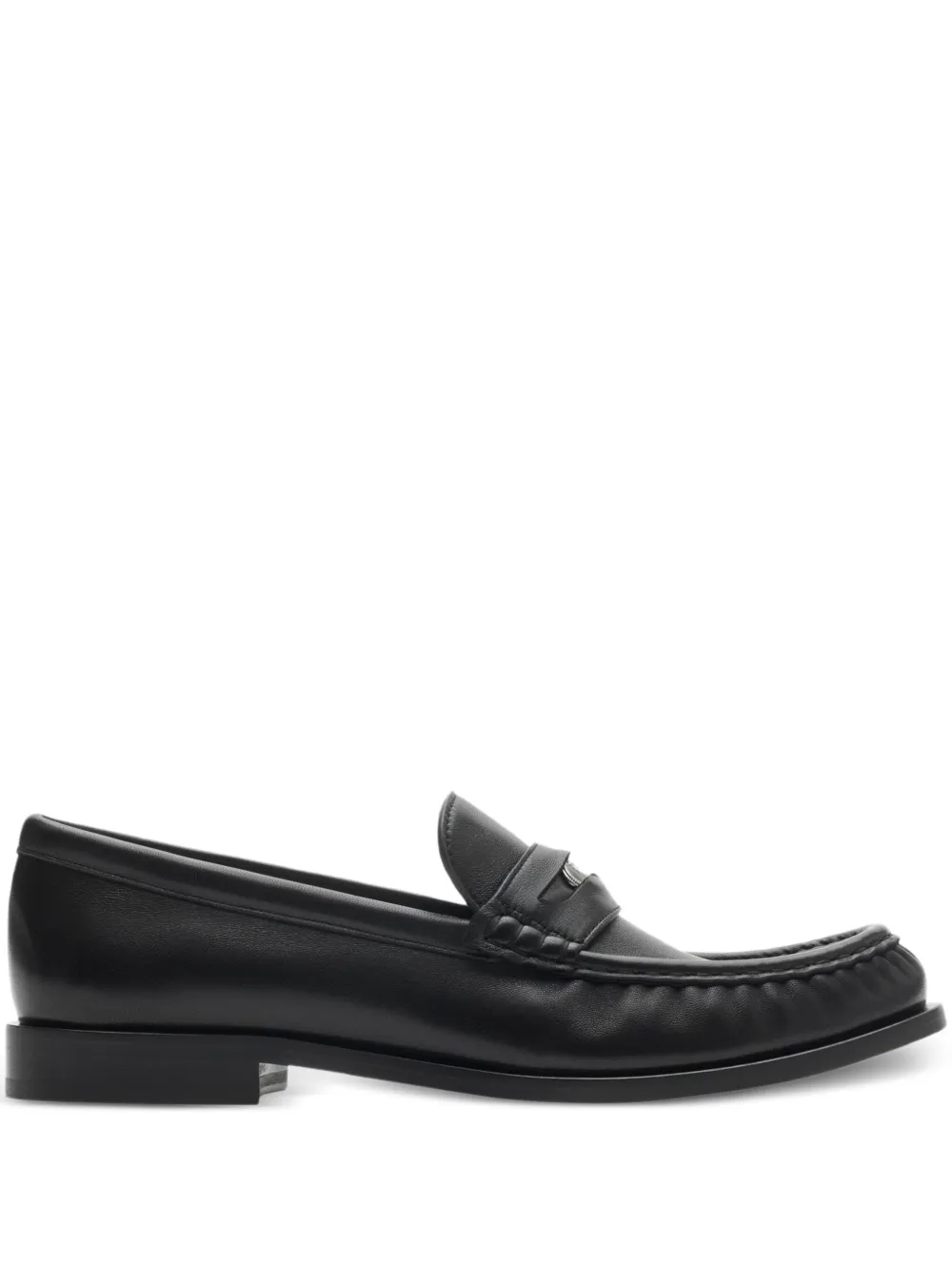 Burberry Knight-Penny leren loafers Zwart