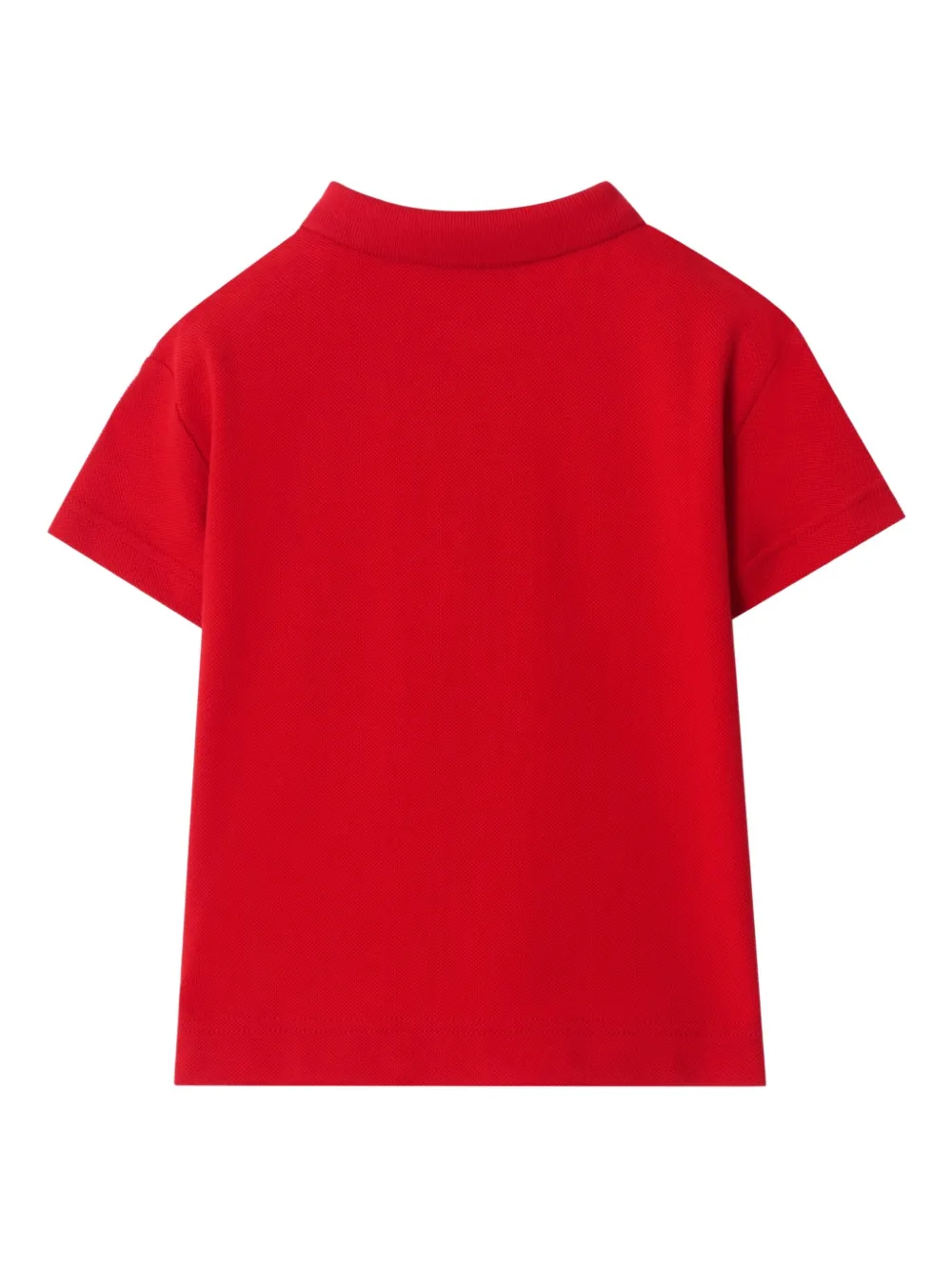 Burberry Kids Equestrian Knight katoenen pique poloshirt - Rood