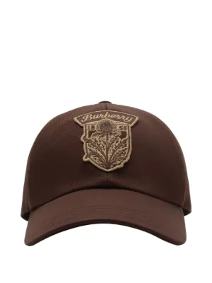 Burberry logo-embroidered Print Trim Hat | Green | FARFETCH