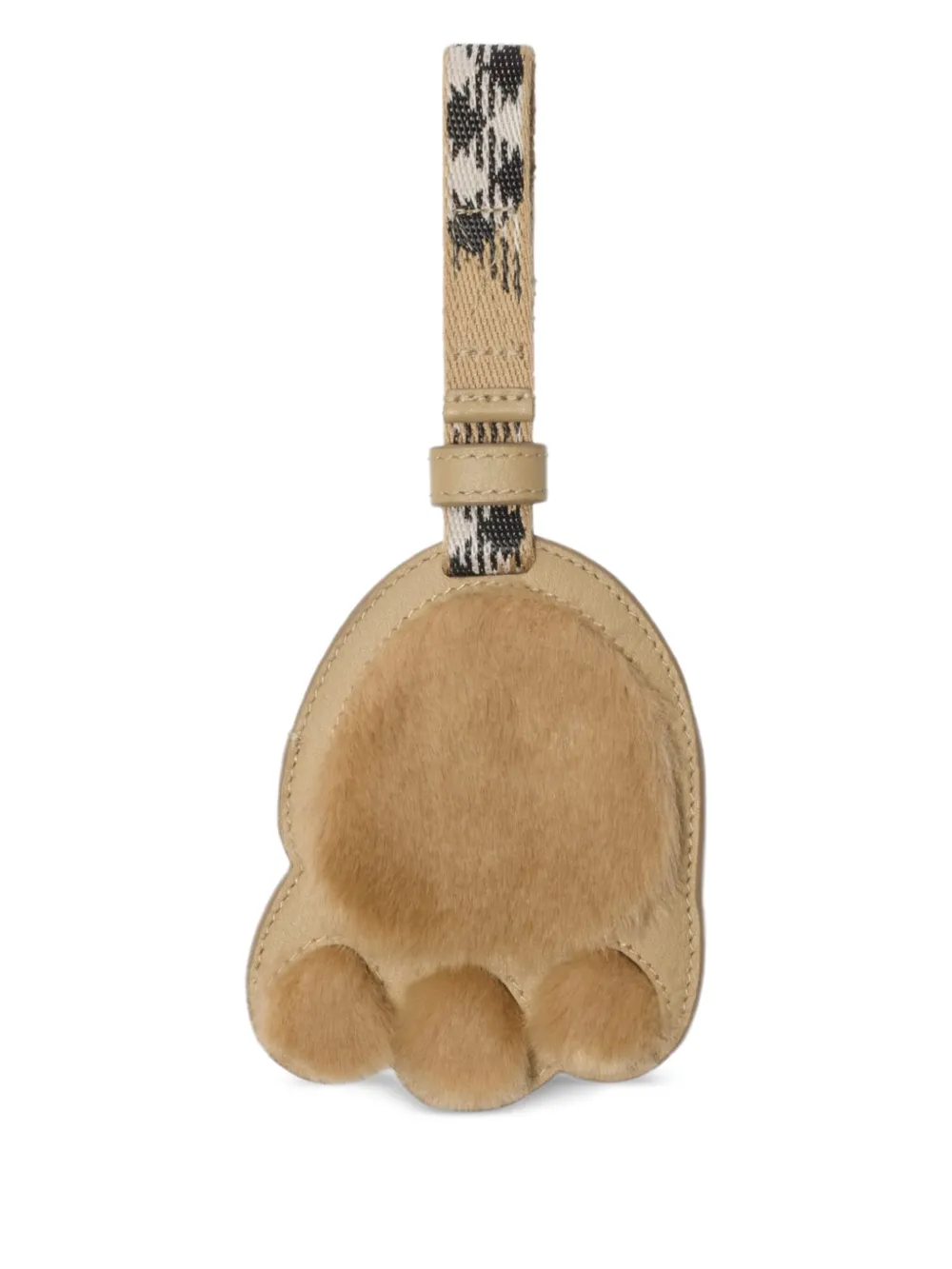 Burberry Kids Teddy Gepäckanhänger aus Faux Fur - Nude