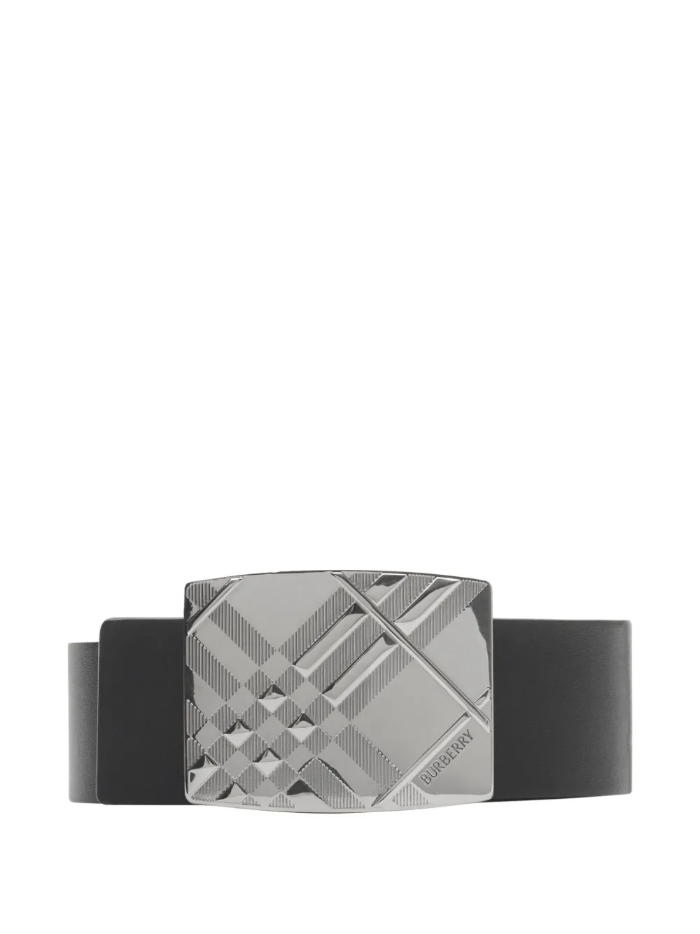 Burberry check-pattern reversible belt - Zwart