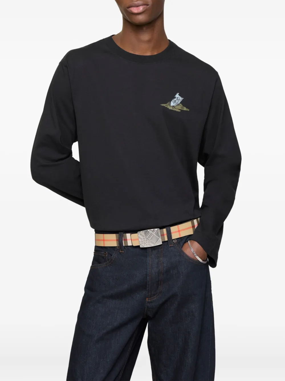 Burberry check-pattern reversible belt | Black | Image 1