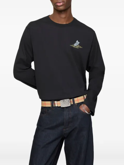 Burberry check-pattern reversible belt